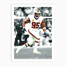 Myles Garrett Of The Cleveland Browns Art Print