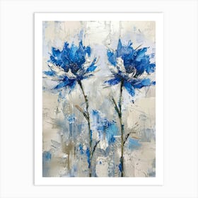 Blue Flowers 90 Art Print