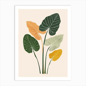 Elephant Ear Plant Minimalist Illustration 2 Art Print