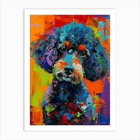 Poodle dog colourful Painting Art Print