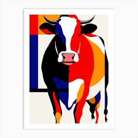 Cow colorful Art Print