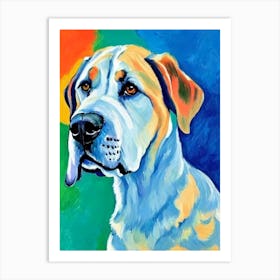 Mastiff Fauvist Style Dog Art Print