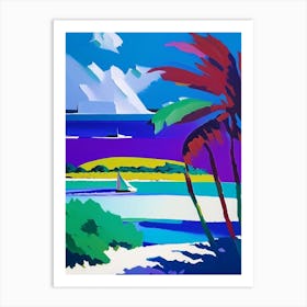 Great Exuma Bahamas Colourful Painting Tropical Destination Art Print