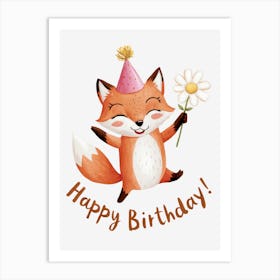 Happy Birthday Fox.17 Art Print