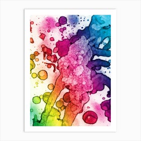 Alcohol Ink A Rainbow Of Colors Art Print