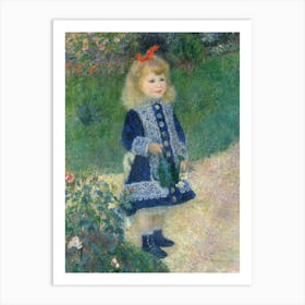 A Girl With A Watering Can, Pierre Auguste Renoir Art Print