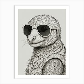 Meerkat In Sunglasses Art Print