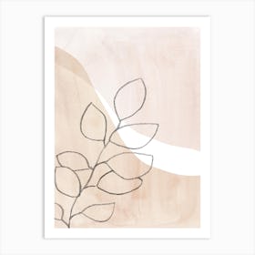 Beige Abstract Painting 1 Art Print