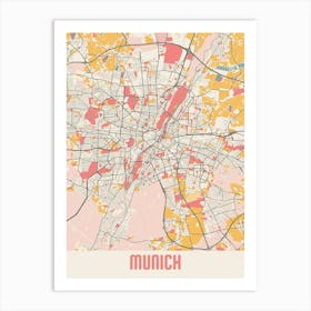 Munich Map Poster Art Print