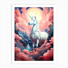 Unicorn In The Forest Art Print