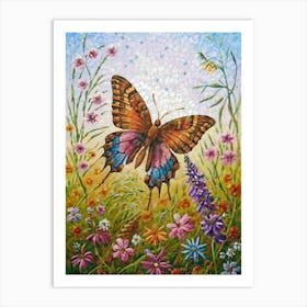 Butterfly In The Meadow Art Print