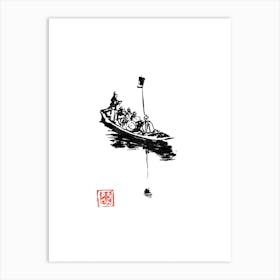 Japanese Small  Boat Art Print