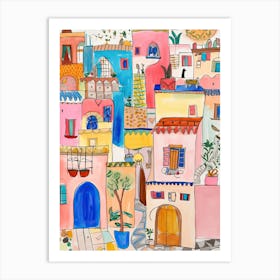 Lima, Dreamy Storybook Illustration 1 Art Print