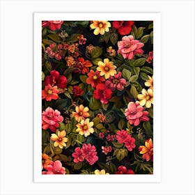 Floral Wallpaper 2 Art Print