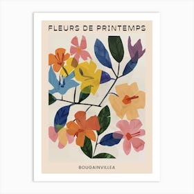 Spring Floral French Poster  Bougainvillea 1 Art Print