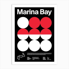 Mid Century Dark Marina Bay F1 Art Print