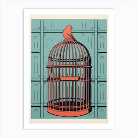 Modern Birdcage Illustration Art Print