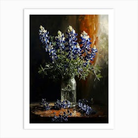 Baroque Floral Still Life Bluebonnet 6 Art Print