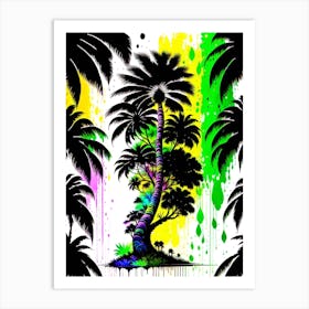 Palm Trees In The Rain Art Print