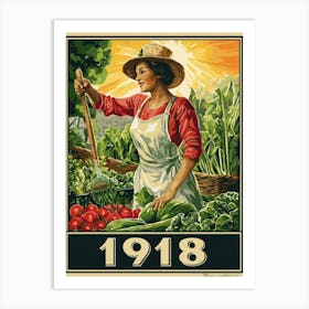 Aihrgdesign A Vintage Wartime Poster Promoting Victory Garden 7ff1d933 6016 49e8 9176 9a16e040acea 2 Art Print