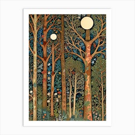 William Morris Forest At Night 10 Art Print