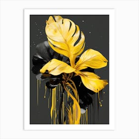 Black And Yellow 1 Art Print