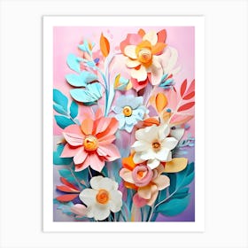 Paper Flowers 31 Art Print