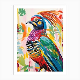 Colourful Bird Painting Pheasant 7 Art Print