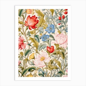 Floral Wallpaper 152 Art Print