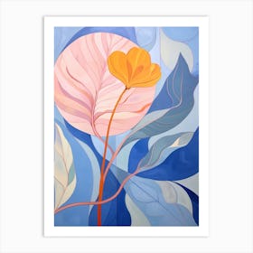 Calendula 1 Hilma Af Klint Inspired Pastel Flower Painting Art Print