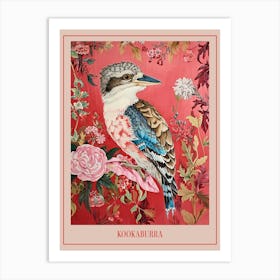 Floral Animal Painting Kookaburra 2 Poster Art Print