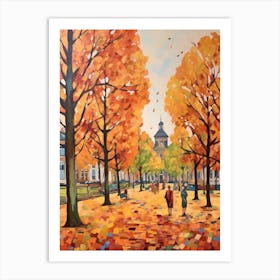 Autumn City Park Painting Westerpark Amsterdam Netherlands 1 Art Print