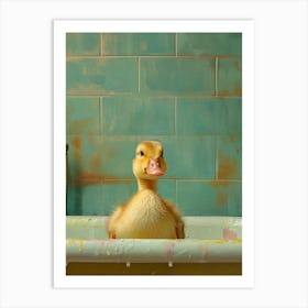 Kitsch Duckling In The Bath 3 Art Print