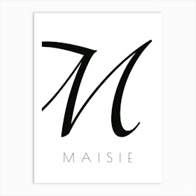 Maisie Typography Name Initial Word Art Print