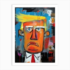 Donald Trump, street art Art Print