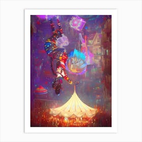 Colorful Circus Carnival 03 Art Print