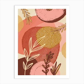 Botanical Boho Abstract Art Print