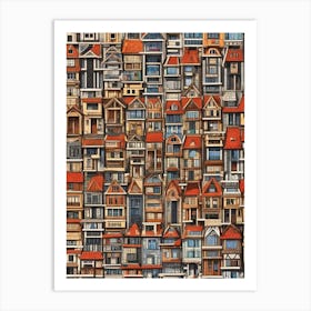 Houses In A Row Art Print