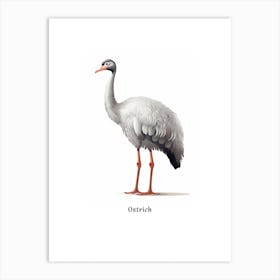 Ostrich Kids Animal Poster Art Print