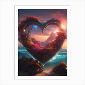 Heart Island Art Print