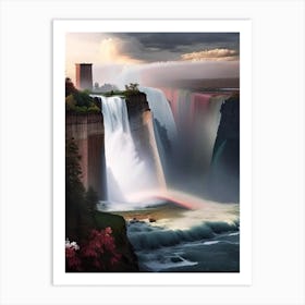 Niagara Falls, United States And Canada Realistic Photograph (1) Art Print