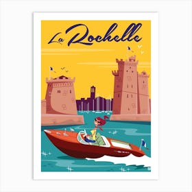 La Rochelle Poster Yellow And Blue Art Print