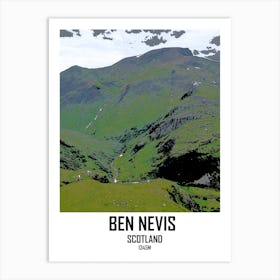 Ben Nevis, Mountain, Scotland, Nature, Art, Walking, Hiking, Wall Print Art Print