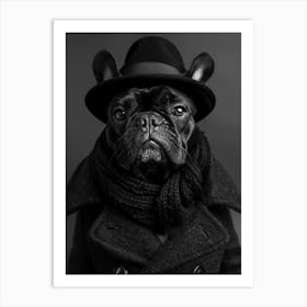 French Bulldog wearing a hat Art Print