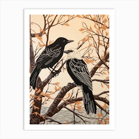 Two Birds Art Nouveau Poster 3 Art Print