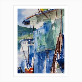 Port Of Buenaventura Colombia Abstract Block harbour Art Print