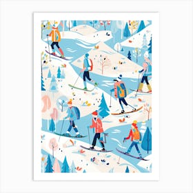 Taos Ski Valley   New Mexico Usa, Ski Resort Illustration 3 Art Print