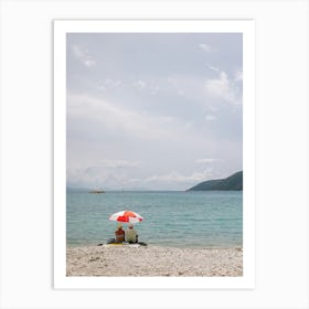 Couple On The Beach Art Print