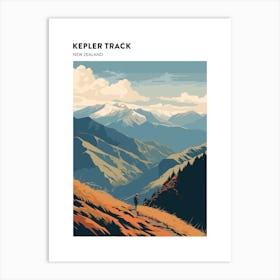 Kepler Track New Zealand 4 Hiking Trail Landscape Poster Art Print