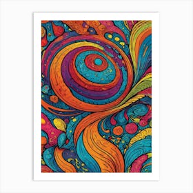 Psychedelic Swirls 2 Art Print